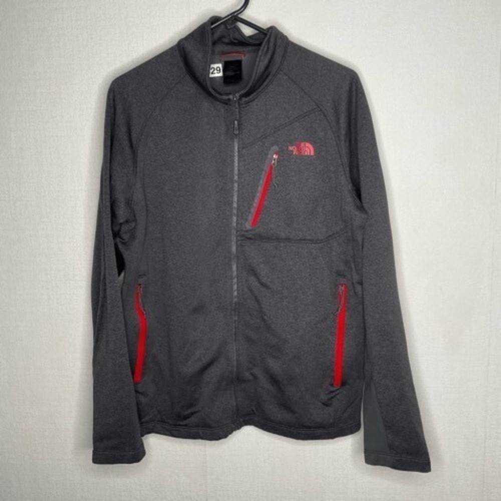 The North Face Gray Full Zip Fleece Hiking Jacket Men M El Salvador
